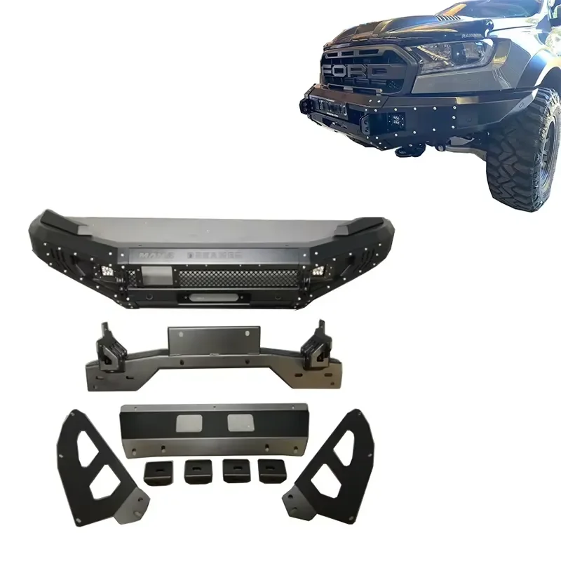 Heavy Duty Powder Coated Black Steel Front Bumper Rear Bumper Side Steps for Ford Ranger for Ford Ranger Raptor