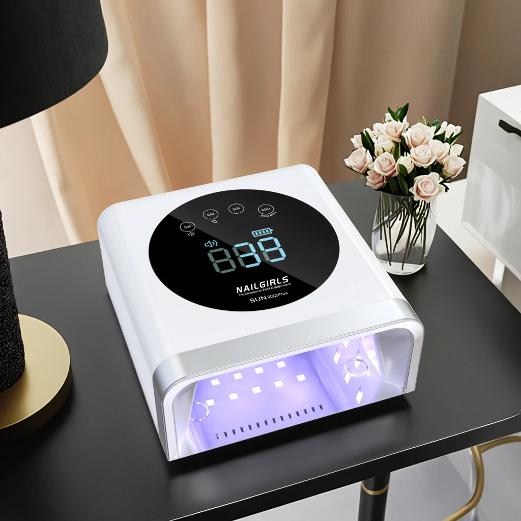 72W Rechargeable Cordless LED UV Nail Polish Curing Lamp Private Label for Gel Dryer