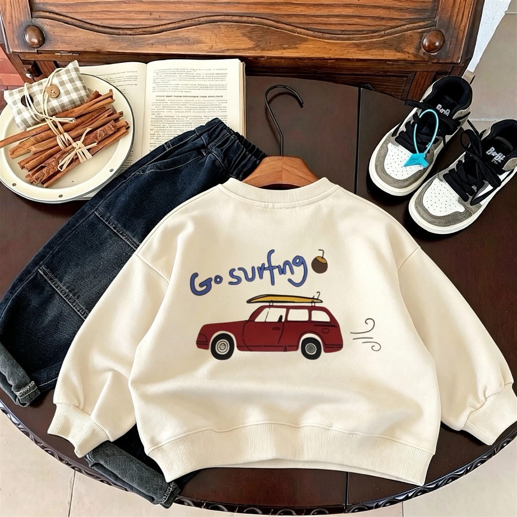 0-6 Year Old Children Clothing Fashion Sweatshirts Autumn Loose Casual Long Sleeve Hoodie O-neck Tops Toddler Costume Sweatshirt