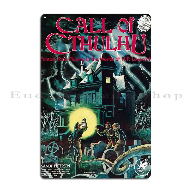 Call Of Cthulhu 1st Edition Cover Metal Sign Poster Garage Bar Cave Printing Pub Club Tin Sign Poster