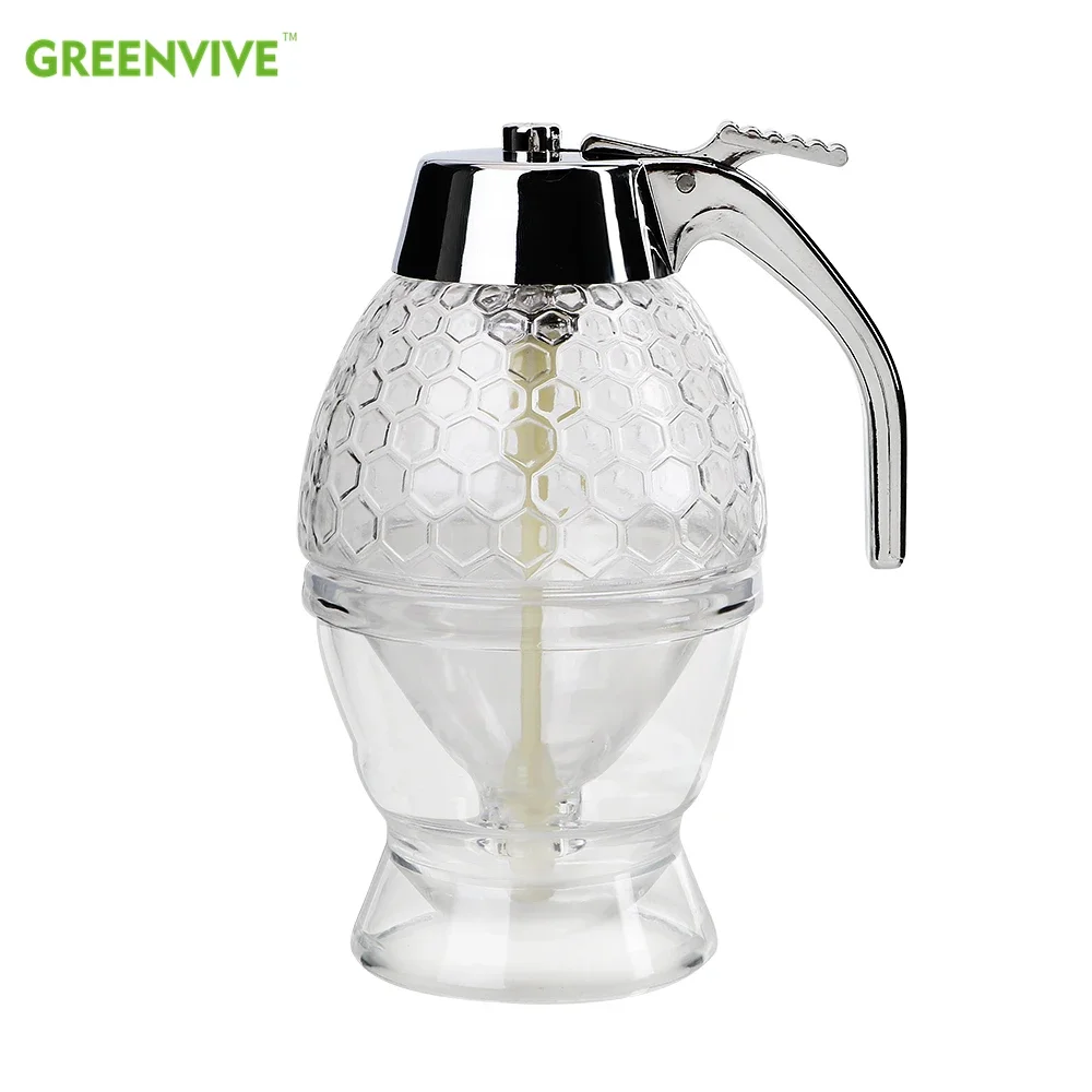 4PCS Squeeze Bottle Honey Jar Container Bee Drip Dispenser Kettle Storage Pot Stand Holder Juice Syrup Cup Kitchen Accessories