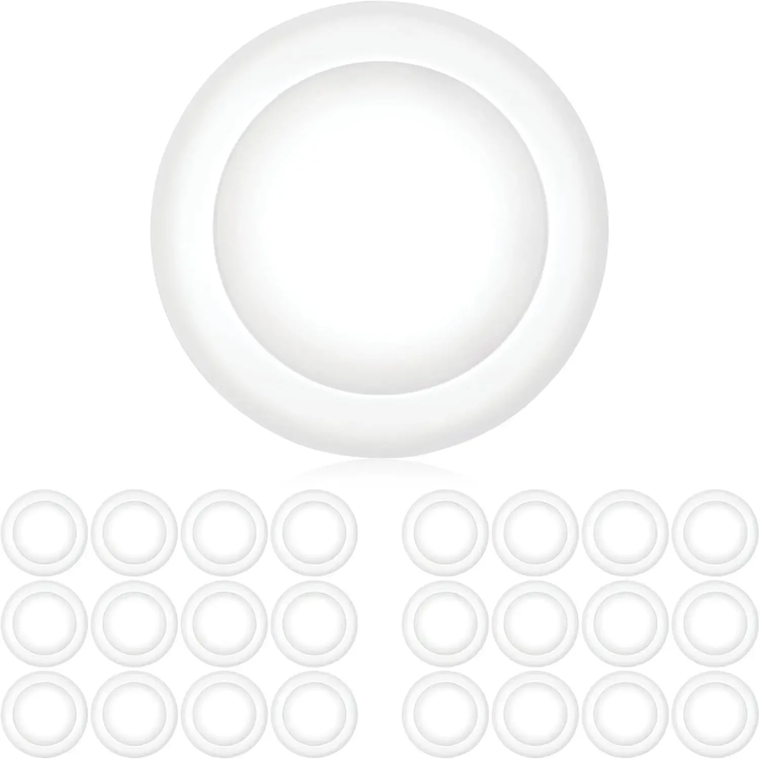 

PARMIDA (24 Pack) 5/6 Inch Dimmable LED Disk Light Surface Flush Mount 15W, UL Listed, Recessed Retrofit Ceiling Lights, Energy