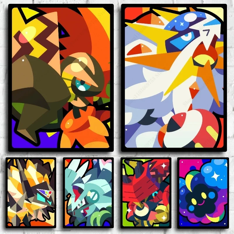 

Аниме фигурки Покемон тушью живопись холст живопись плакаты и принты настенная художественная картина для гостиной детский подарок