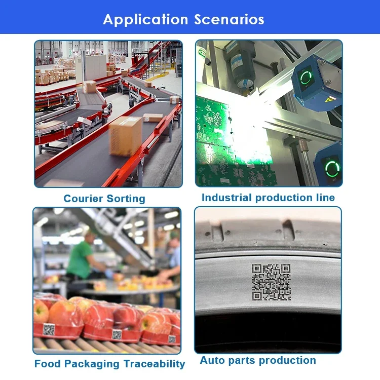 Scanner di codici a barre fissi industriali per lettore di codici a barre Dpm con messa a fuoco automatica Ethernet IP fissa per trasportatore 2D OEM