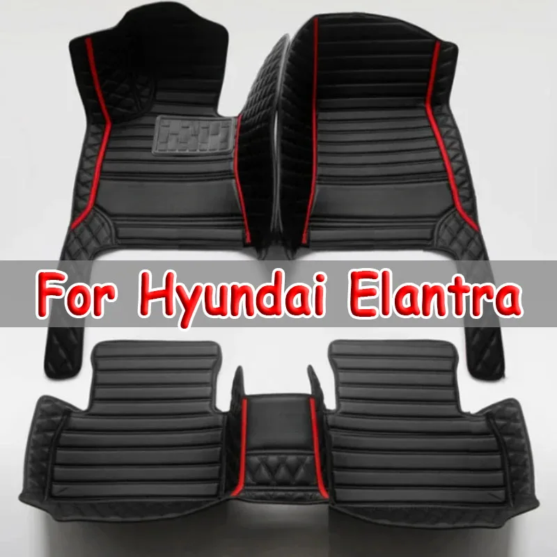 

Автомобильные коврики на заказ для Hyundai Elantra 2012 2013 2014 2015, роскошные кожаные автомобильные коврики для мужчин и женщин, полное покрытие