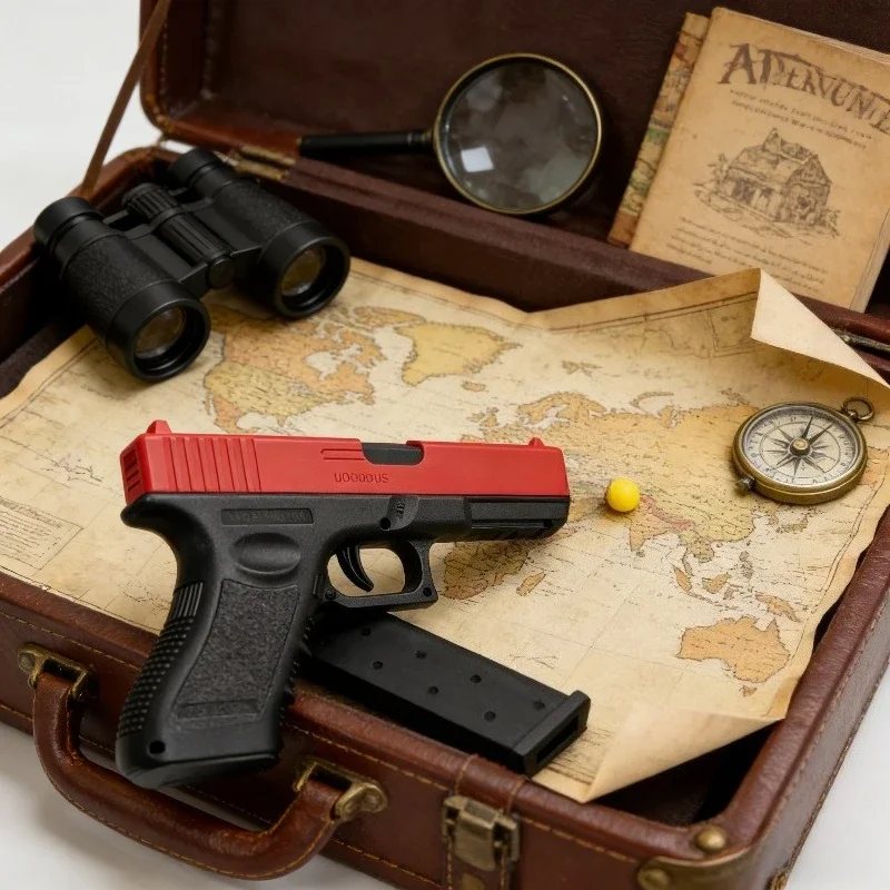 دليل G17 رصاصة طرية مسدس لعبة عالية الجودة مسدس هواء مجلة سفلية ليزر في الهواء الطلق CS لعبة الأطفال هدية عيد ميلاد