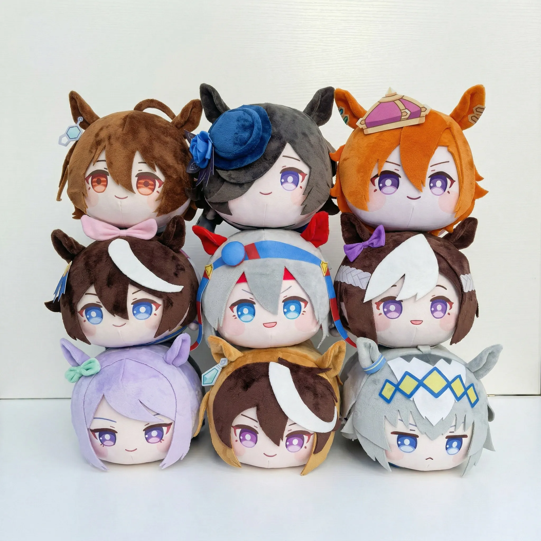 

Symboli Rudolf Mejiro McQueen Mascot Anime Umamusume: Pretty Derby Cartoon Papa Dango Throw Pillow Gift Back Cushion