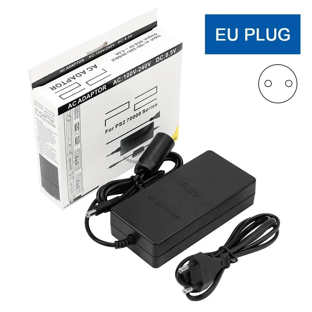 EU-Stecker für PS2-Konsole Slim AC-Adapter Ladekabel Stromversorgung AC100~240V 50/60HZ DC 8,5V--5,65A – Detail 3