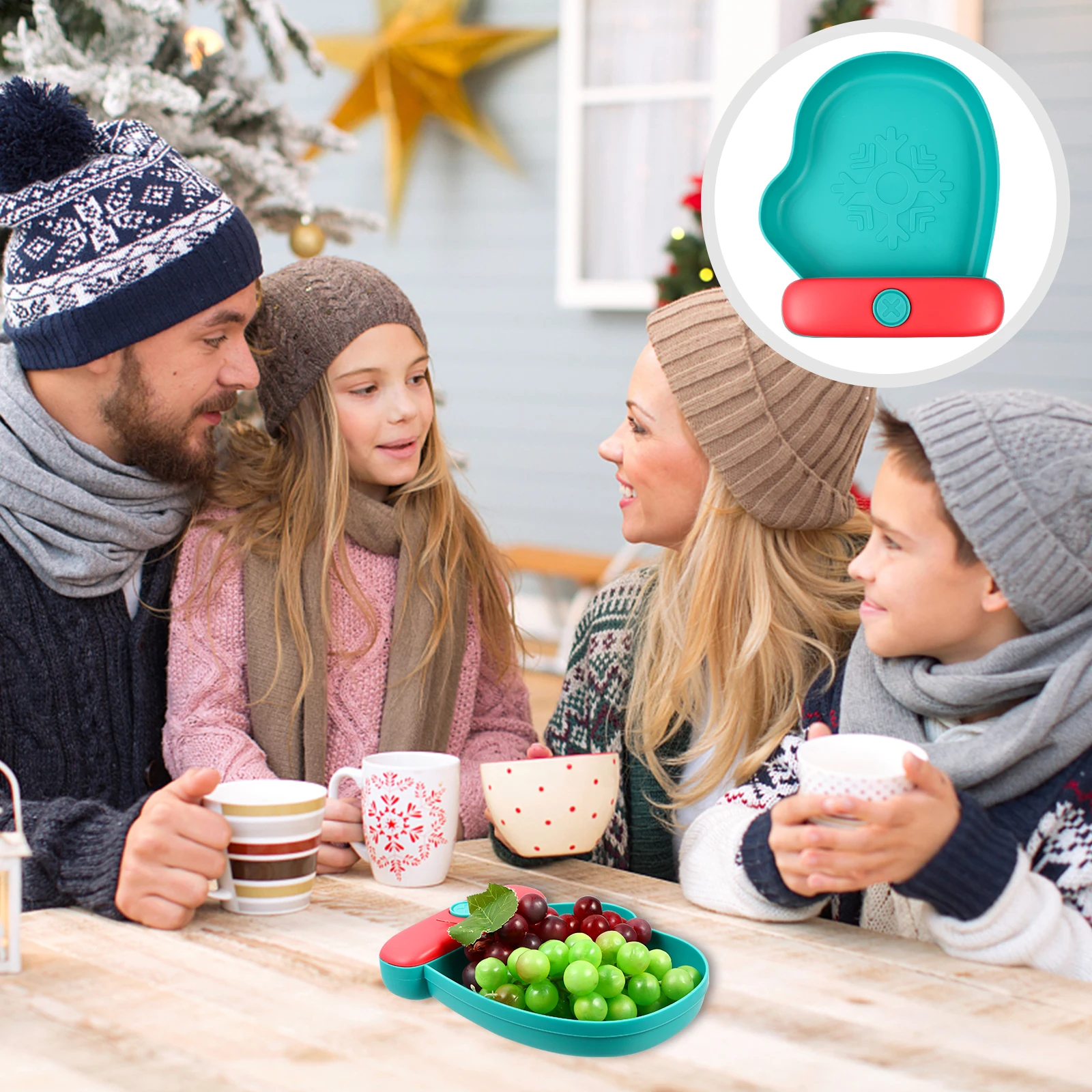

Glove-shaped Fruit Plate Platter Snack Storage Tray Plates Pp Dish Xmas Child Bowl
