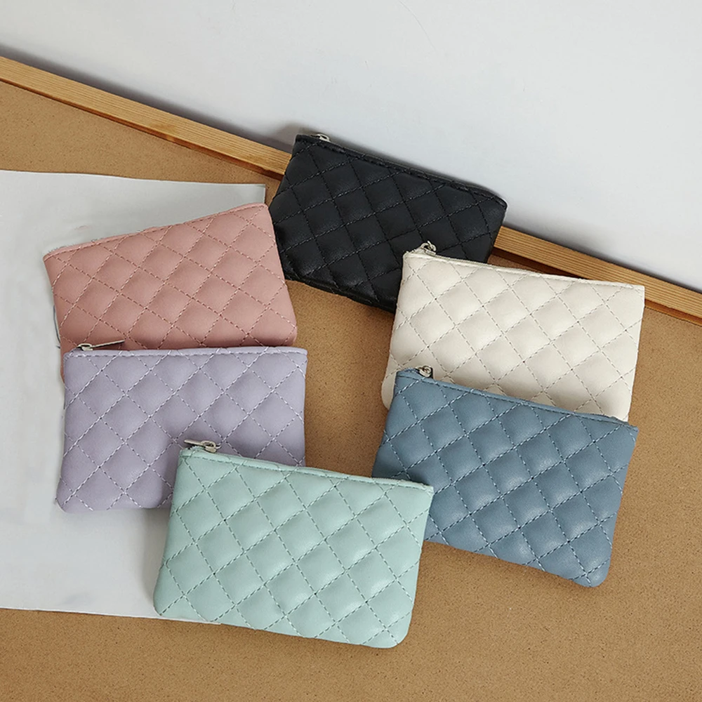 Small Coin Purse Short Wallet Storage Bag Card Cash Holder Women Wallet Mini Soft Ultra-thin Portable Embroidered PU Leather