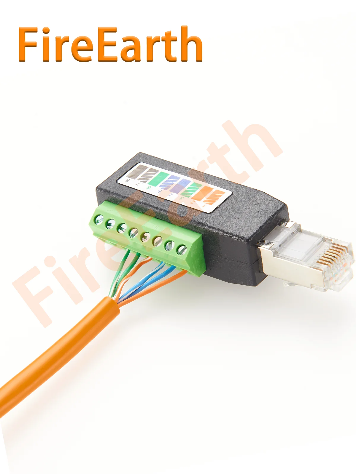 Беспаечный адаптер RJ45 «папа» на 8-контактный клеммный блок — винтовой клеммный разъем для Ethernet Cat5/Cat6/Cat7, стабильное соединение