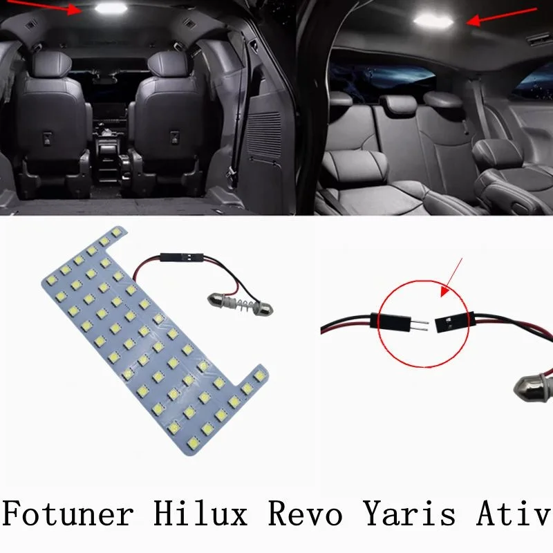 LED 6000K Car Interior Reading Lights Rear Dome Light for Toyota C-HR Prius Hiace RAV4 Reiz Mark X yaris vios