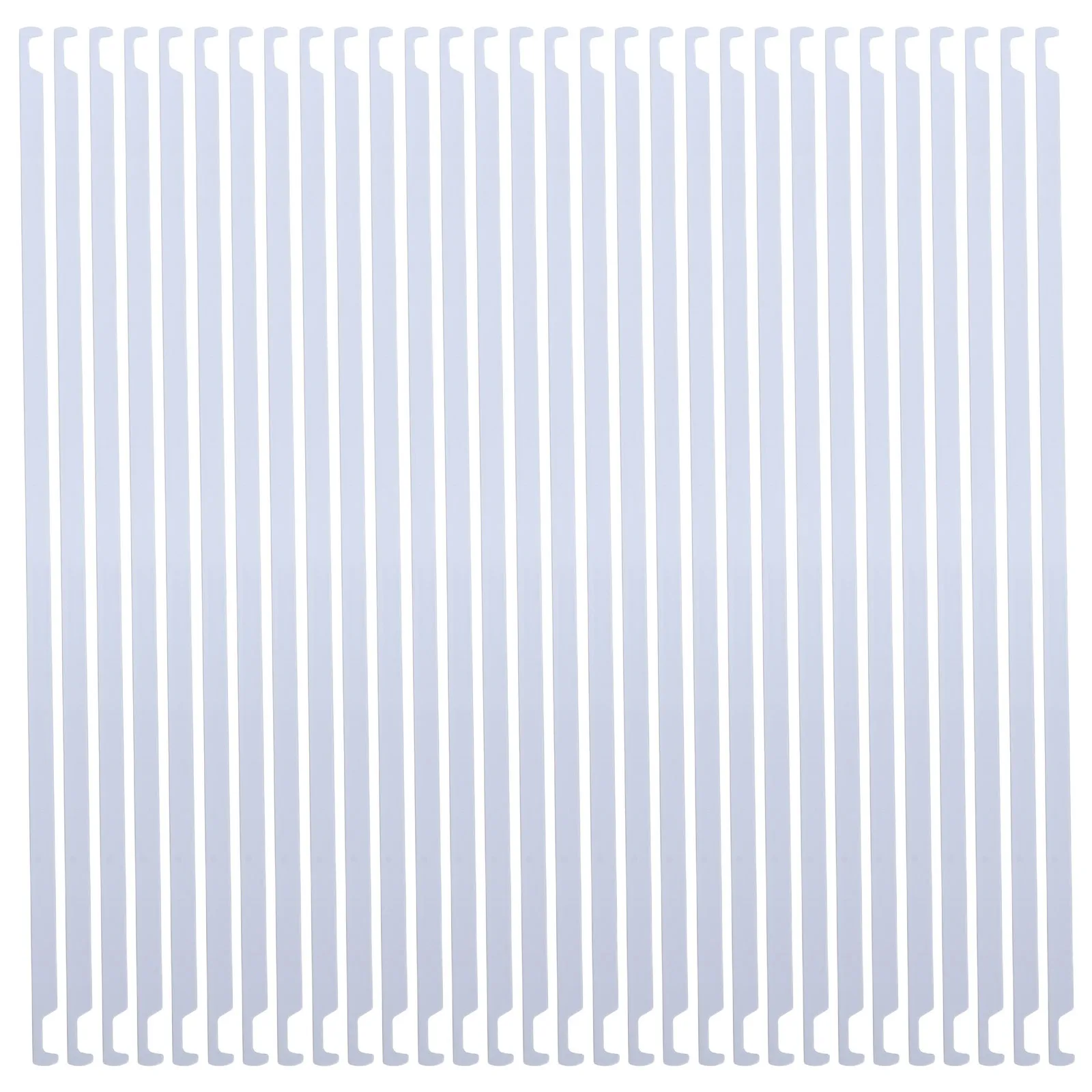 50個の白い吊り下げファイルフォルダーレール金属32.5cmドキュメントディバイダーバーヘビーデューティオフィス用品ファイルレターの整理用