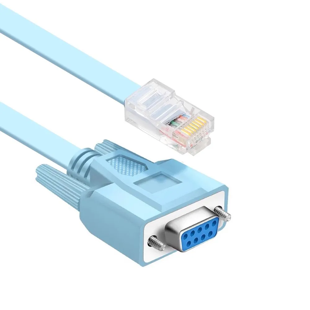 

RJ45 To RS232 Connection Cable Serial Port 9-Hole Crystal Head To Serial Port Cable Suitable For Cisco Hua-wei Console