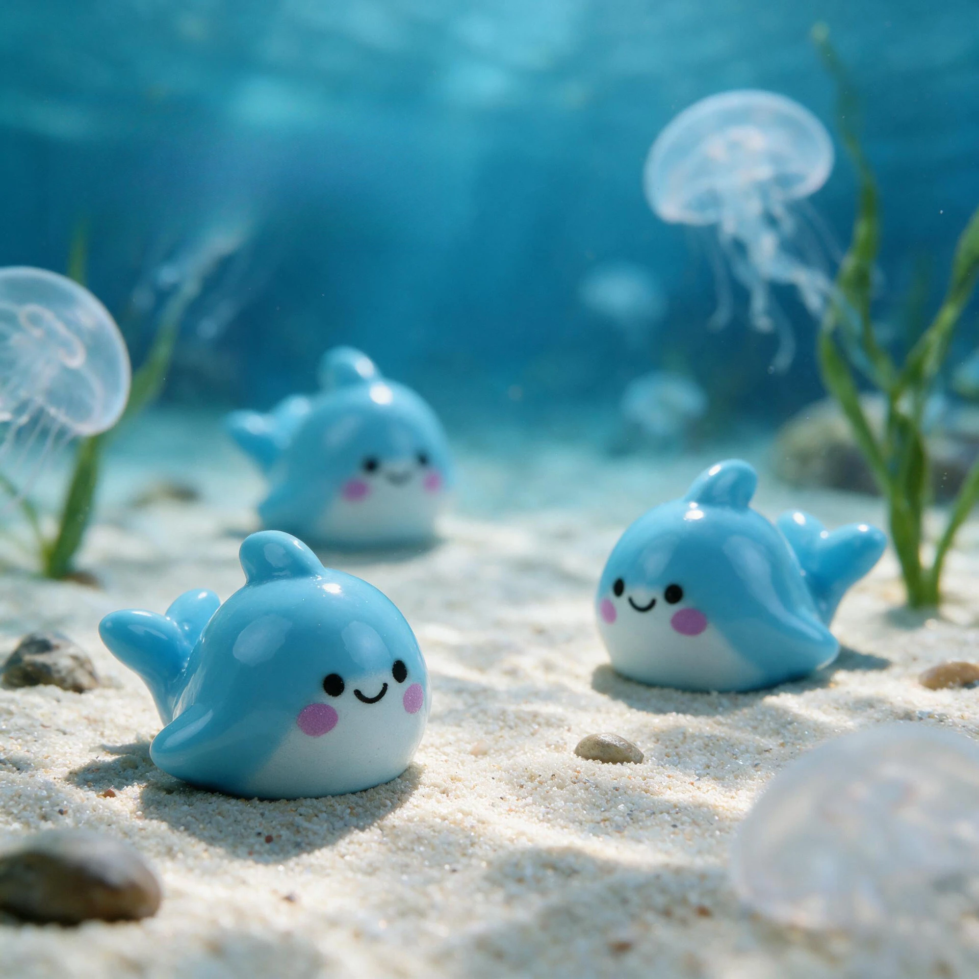 100pcs Kawaii Ocean Animal Fish Seal Dophin Mini 3D Resin Home Decoration DIY for Fairy Garden Landscape Dollhouse Accessories