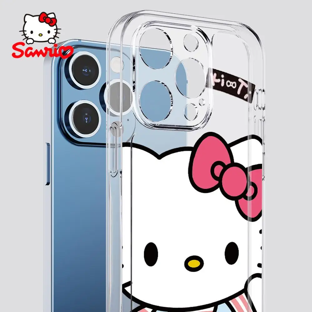 

Sanrio Kt Phone Cases Iphone 16/15/14/13/12/11/x/xs/xs Max Woman Iphone 13 Case Kitty Cat Kawaii Accessory Hello Kitty Toys