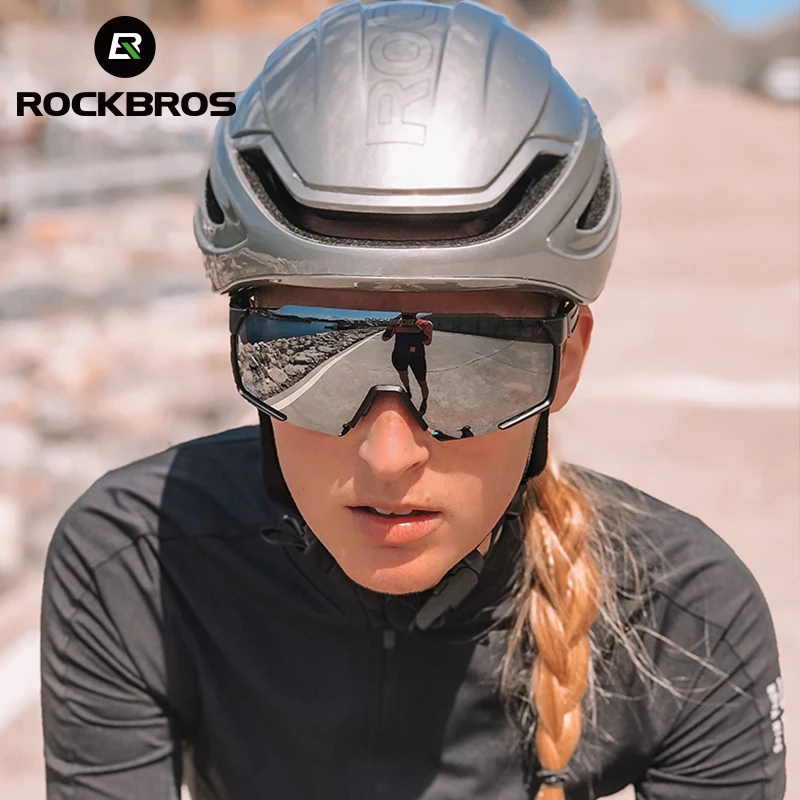 ROCKBROS Bicycle Glasses Polarized Photochromic Lens Bike Eyewear Sunglasses UV Sun Protection Sports MTB Road Cycling Goggles