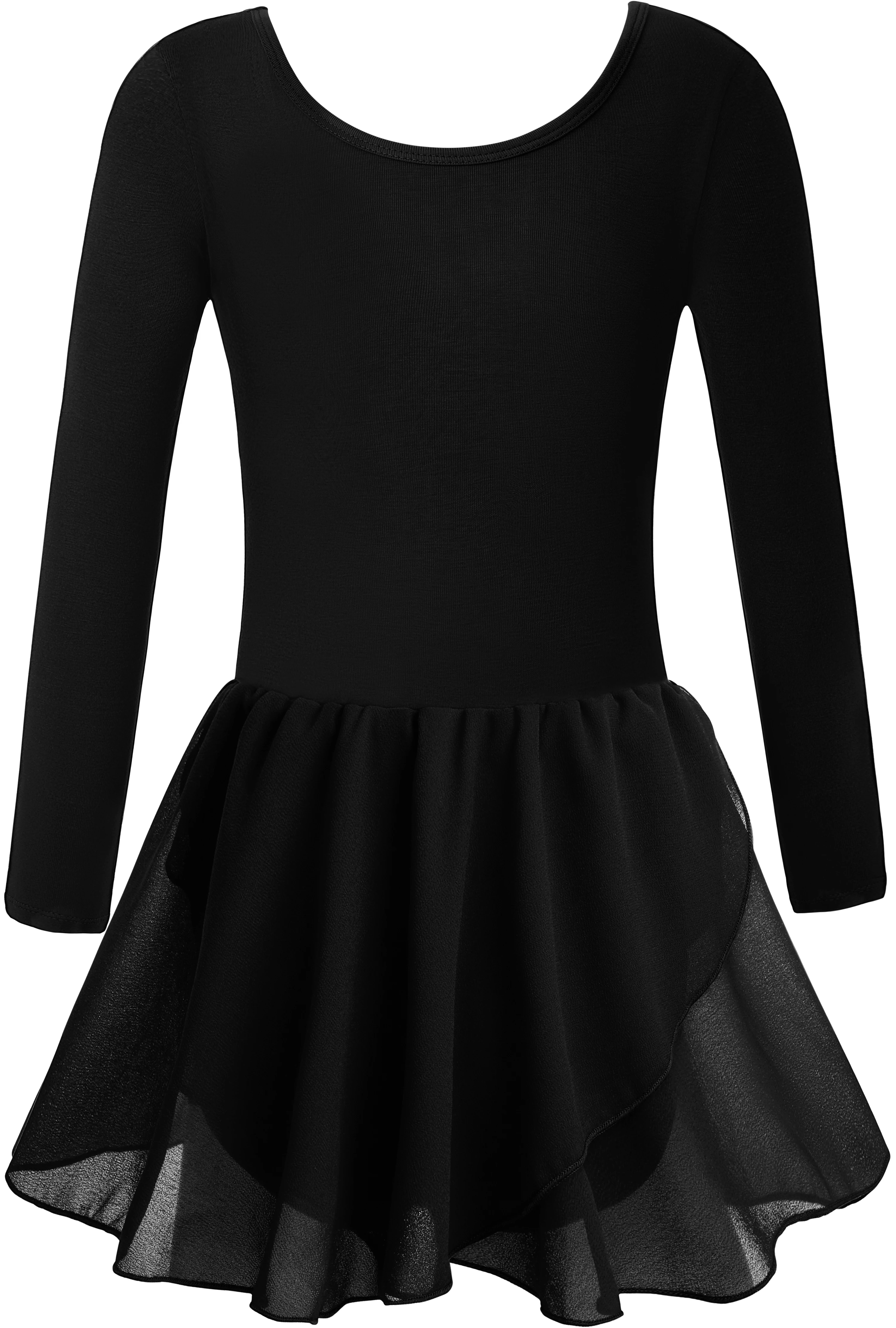 Justaucorps de Ballet à manches longues pour filles avec jupe, robe de danse de Ballet pour tout-petits, dos creux papillon mignon
