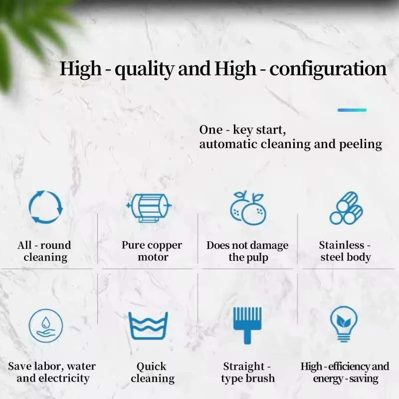 مقشرة البطاطس الحلوة - معدات تقشير تنظيف خضروات الفاكهة على شكل غسالة، متوافقة مع الماء، إعداد الطعام التجاري