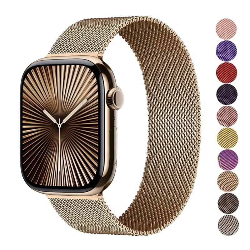 Para Apple Watch Band 46mm 42mm 44mm 45mm 42mm 49mm 40mm 41mm pulsera de correa de bucle magnético serie 10 8 9 7 6 5 4 SE Ultra Correa