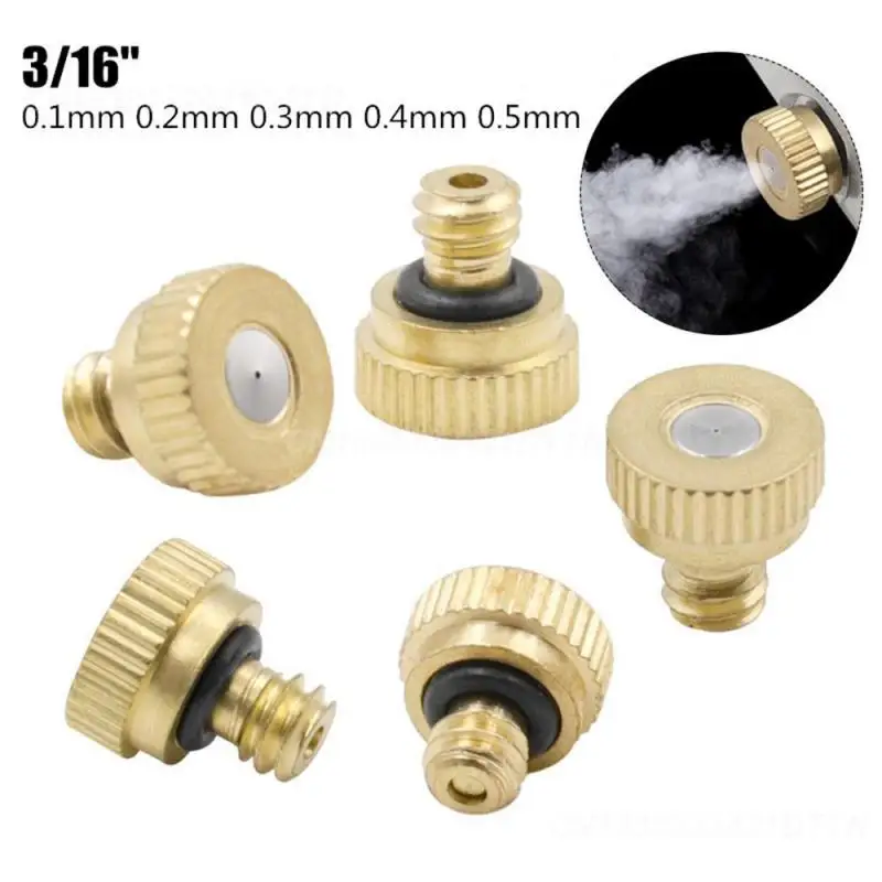 2/3/4PCS Brass High Quality Long-lasting Low Pressure Spray Atomizing Nozzle Humidifier High Performance Cooling Durable