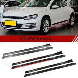 FOR VW Scirocco 2M Car Side Skirt Extension Plate Lip Separator Bumper 2.18M Racing Side Spoiler