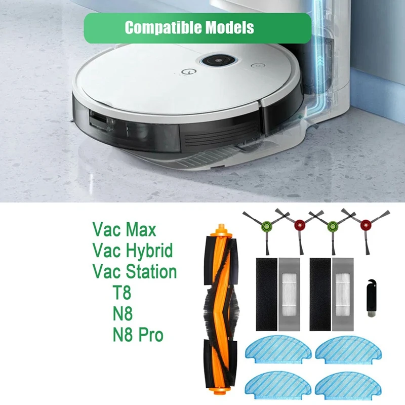 진공 청소기 교체 액세서리 세트, Yeedi Vac 2 Pro, Vac Max, Vac Hybrid, Vac Station, Ecovacs T8, N8, N8 Pro용