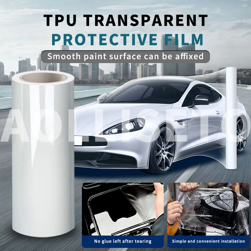 TPU Protective Film Sticker Semi-clear ppf Transparence Car Body Door Edge Paint Anti-scratch Bicycle Bike Protection