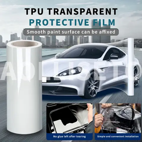 TPU Protective Film Sticker Semi-clear PPF Transparence Car Body Door Edge Paint Anti-scratch Bicycle Bike Protection