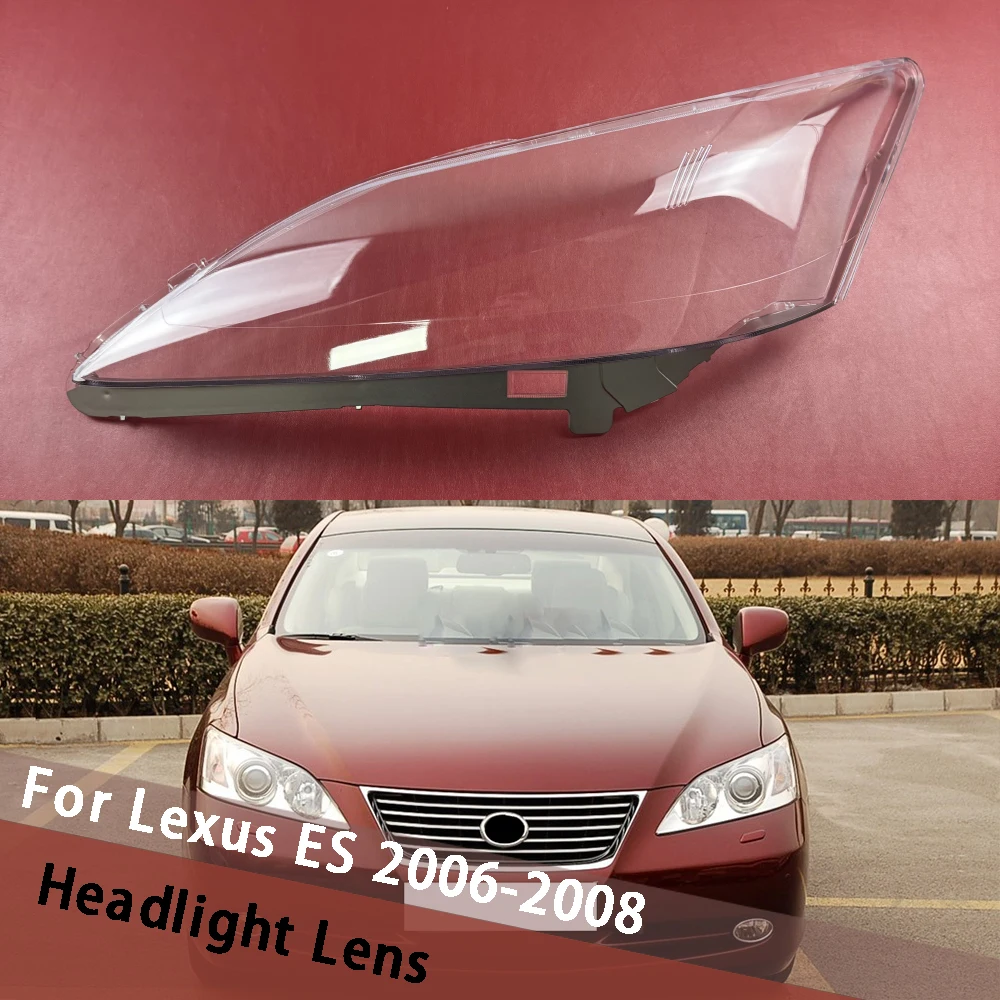 

For Lexus ES ES240 ES350 2006 2007 2008 (Gray Edge) Lamp Shade Headlight Shell Headlamp Cover Plexiglass Replace Lampshade
