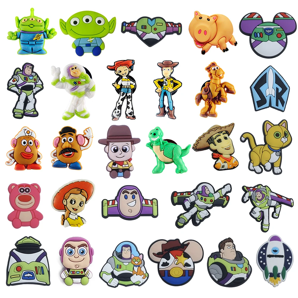 15-46Pcs Toy Story Shoe Charms Cartoon Shoes Decoration Accessories Buckle For Clog Sandal Wristband Bag - view 6