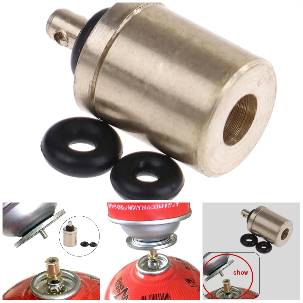 2024 Picnic Gas Refill Adapter Outdoor Camping Hiking Stove Gas Cylinder Tank Refill Adapter Practical Stove Accessory