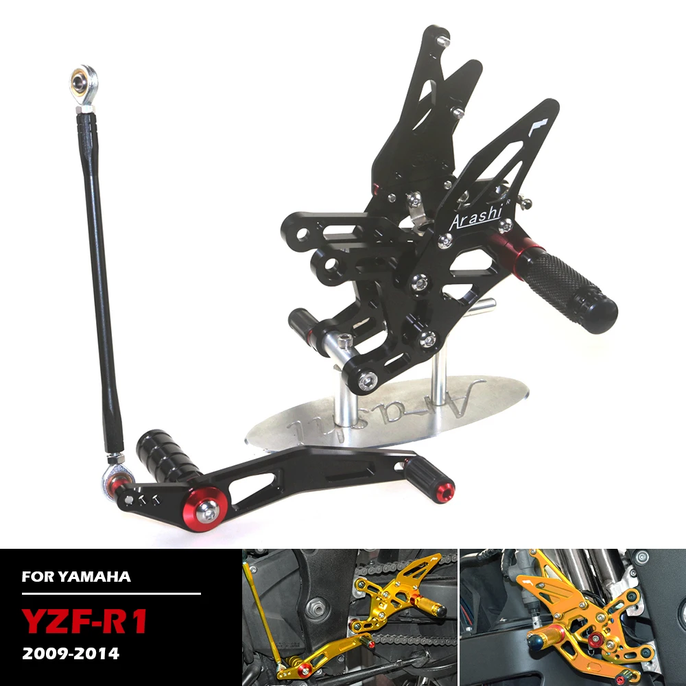 

Motorcycle Modified Adjustable Footrest Rearset Rider Foot Pegs For YAMAHA YZF-R1 2009 2010 2011 2012 2013 2014 Accessories