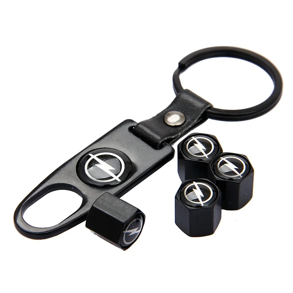 Car Styling Wheel Tire Valve Stem Caps with Keychain for Opel Insignia Astra G H J Corsa D Mokka Zafira Vectra B Meriva Combo