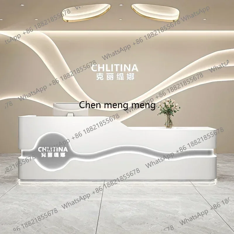 

K182Office Table Beauty Salon Bar Baking Paint Clothing Store Dance Front Desk Clinic Medical Beauty Reception Salon Reception D