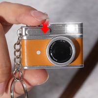 1/3pcs Creative Mini Model Camera Flashlight Keychain Car Pendant Keyring Bag Accessories Retro Luminous Sound Camera Key Chains
