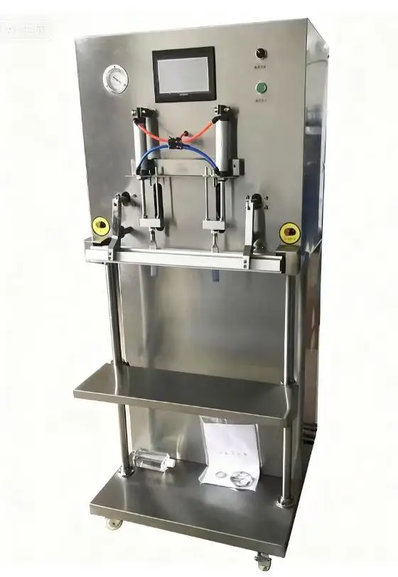 Automatic Double-head Pneumatic Vacuum Packaging Machine - Plastic Honey Spoon Vacuum Filling, Sealing and Packaging Machine
