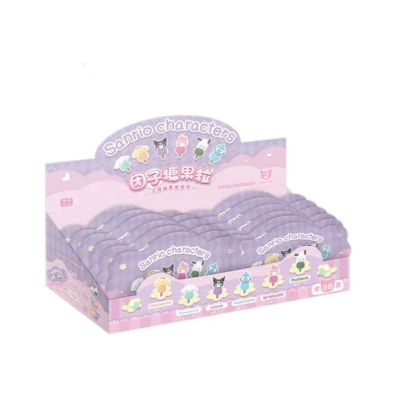 Echte Sanrio Karakters Dango Candy Granules Serie Blinde Doos Kuromi Mijn Melodie Pompompurin Anime Beeldjes Desktop Ornament