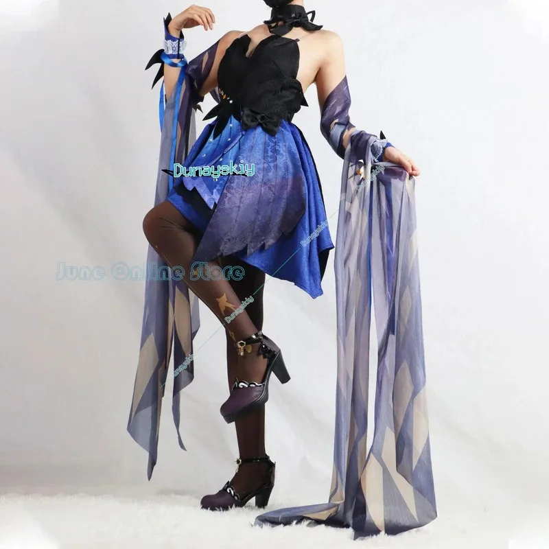 CyGenshin Impact Keqing Косплей Костюм Униформа Парик Аниме Китайский Стиль Костюмы на Хэллоуин Игра Роскошное Великолепие