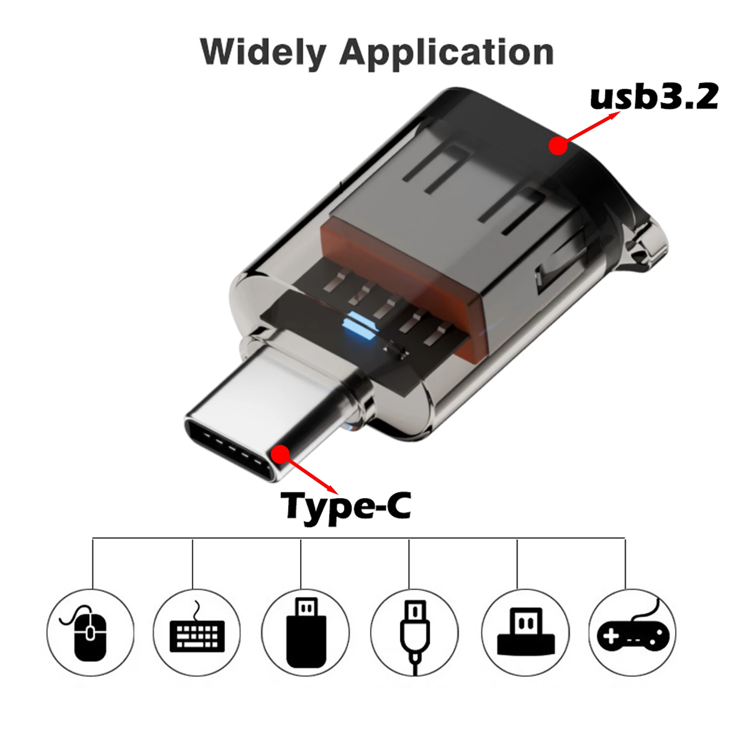 Universal Type C To USB 3.2 Adapters 120W 10Gbps High-speed Charging Data Transfer Phone Converters for IPhone IPad Samsung PC