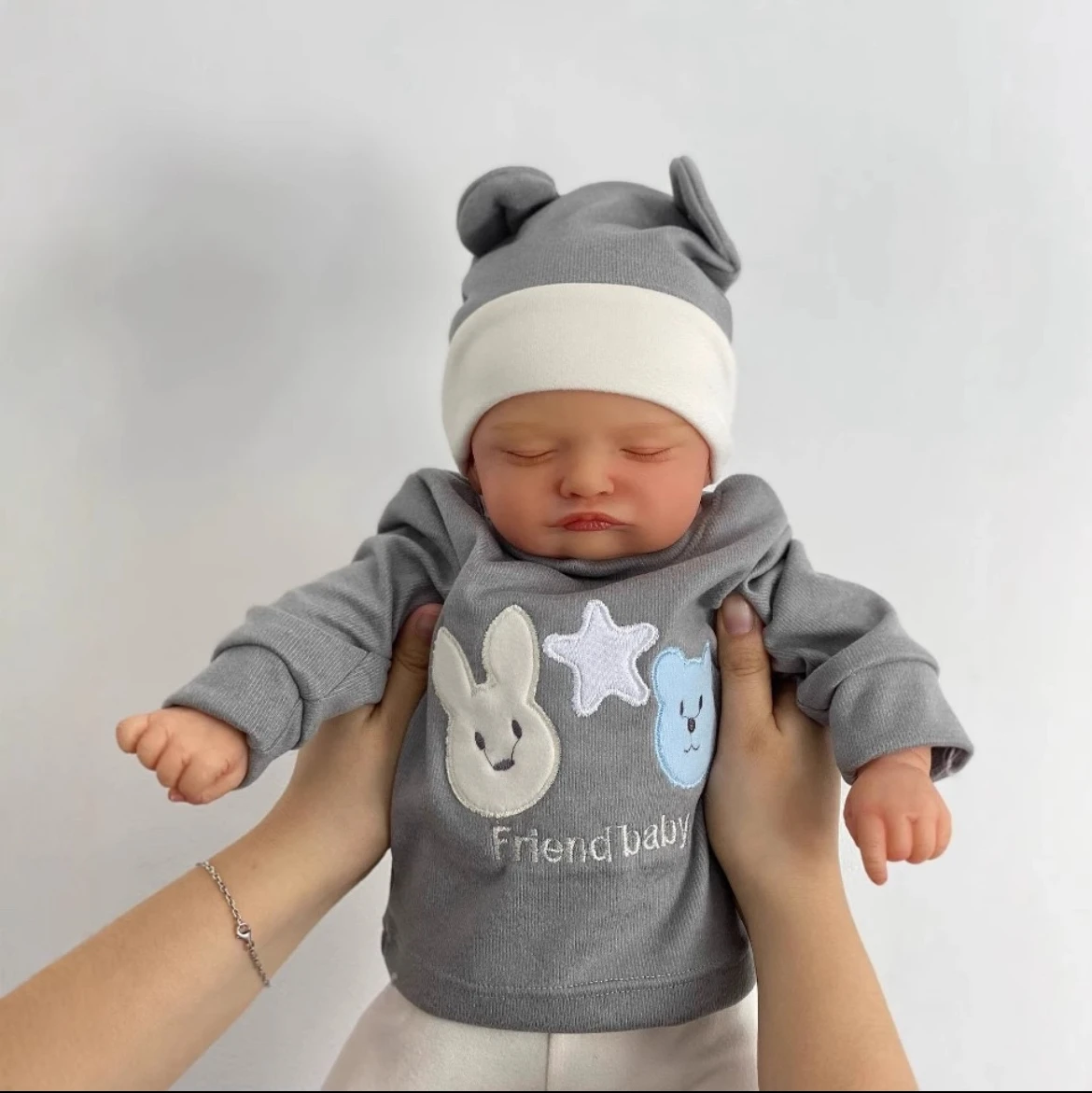 Muñeca Reborn realista Rosalie de 18 pulgadas: recién nacido realista hecho a mano con piel 3D y venas visibles, regalo de cumpleaños para niños