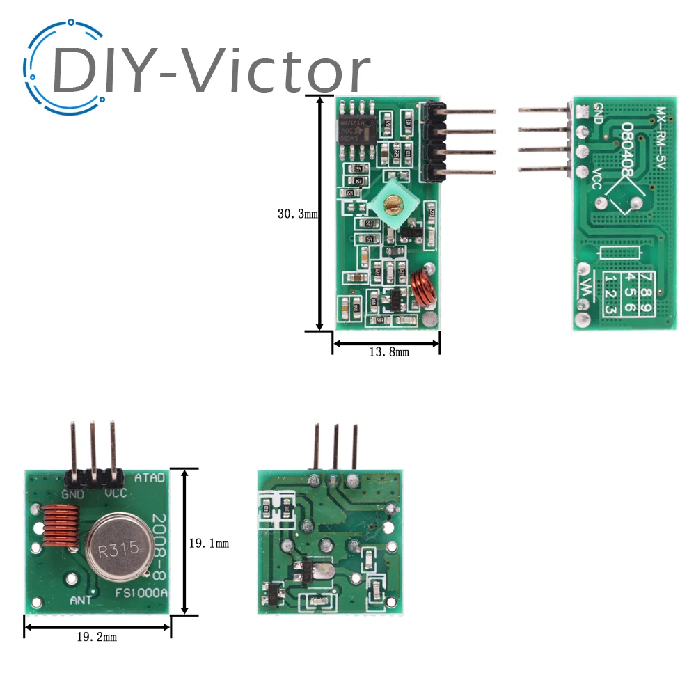 Smart Electronics moduł nadajnik i odbiornik RF 433Mhz link zestaw do arduino/ramię/MCU WL diy 315MHZ/433MHZ bezprzewodowy