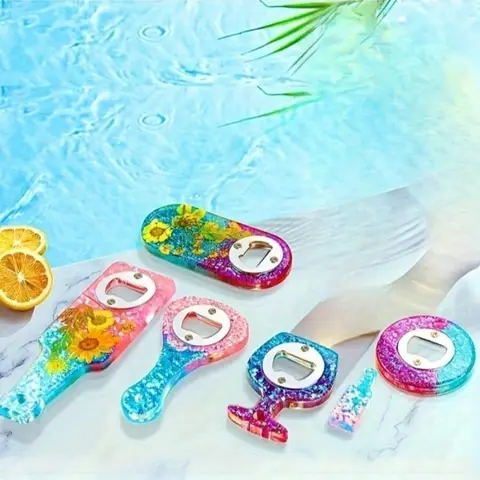 Kit för flasköppnare, silikonformar för ölöppnare, epoxiformar för hartssmycken, gjutning av harts för vinkorkskruv, gör-det-själv-hantverk 6 best sales epoxiform i silikonform - №2