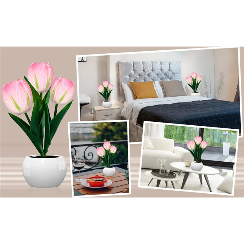 

Y17A Tulip Lamp Lights Table Lamp Flower Desk Lamp Led Tulip Night Light For Living Room Bedroom