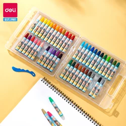 Deli Oil Pastel Set 12/24/36/48 Colores Children's Wax Crayon Drawing Supplies Painting Smooth Drawing Artist Graffiti Crayons