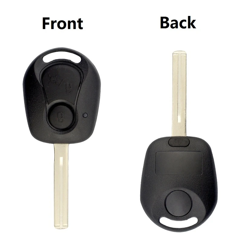 2 Knoppen Remote Key Shell Voor Ssangyong Actyon Kyron Rexton Ongesneden Mes Sleutel Fob Cover Case Vervanging