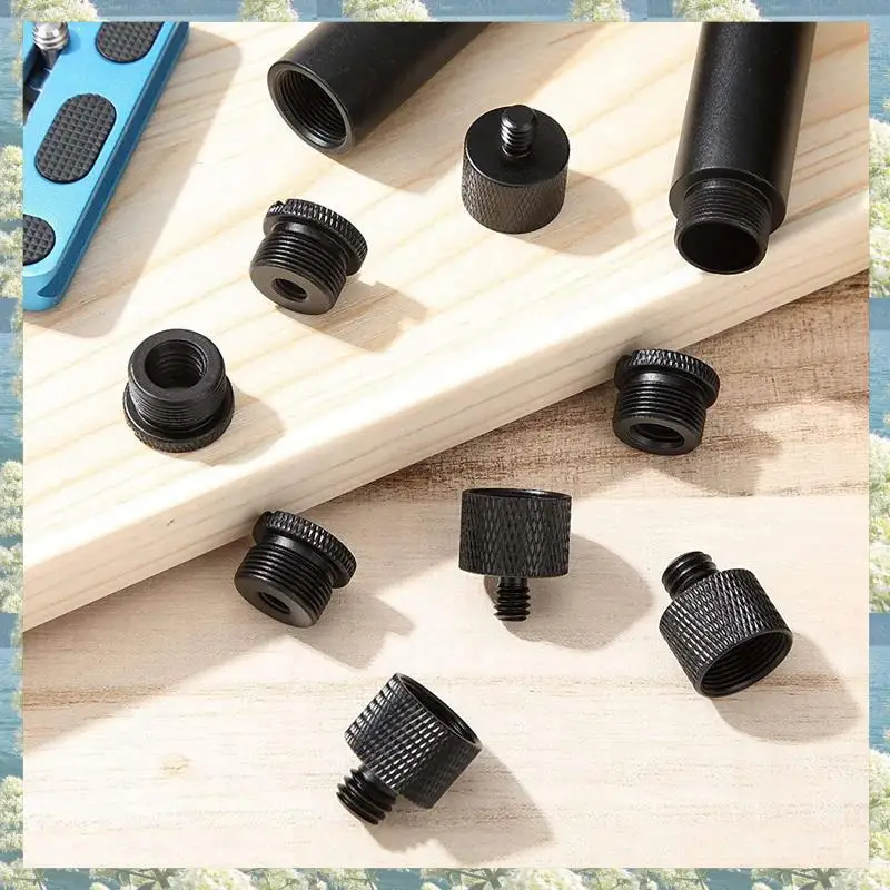Jeu d'adaptateurs de filetage de support de micro New-24Pcs, filetage adaptateur de vis 5/8 femelle à 3/8 mâle et 3/8 femelle à 5/8 mâle