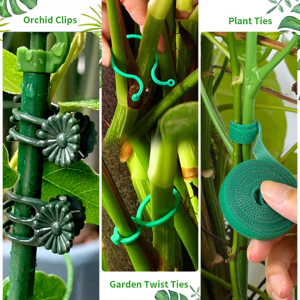 2/4/6 pz Twig staffa di supporto per piante ramo di un albero piante pali staccabile orchidea Clip traliccio per giardino fiore in vaso palo di