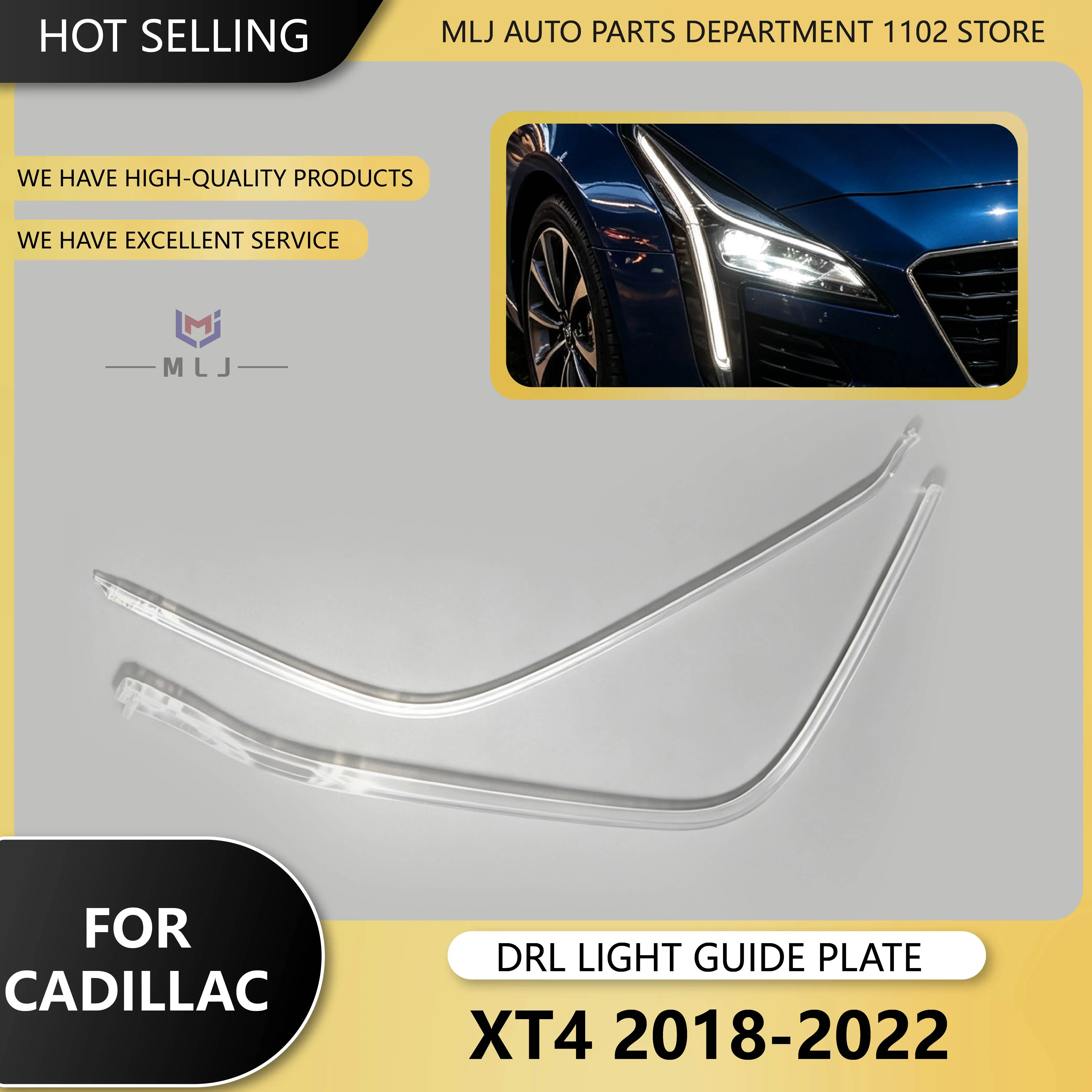 Daytime Running Light Plate DRL For Cadillac XT4 2018 2019 2020 2021 2022 Headlight Light Guide Tube Light Guide Strip Angel Eye