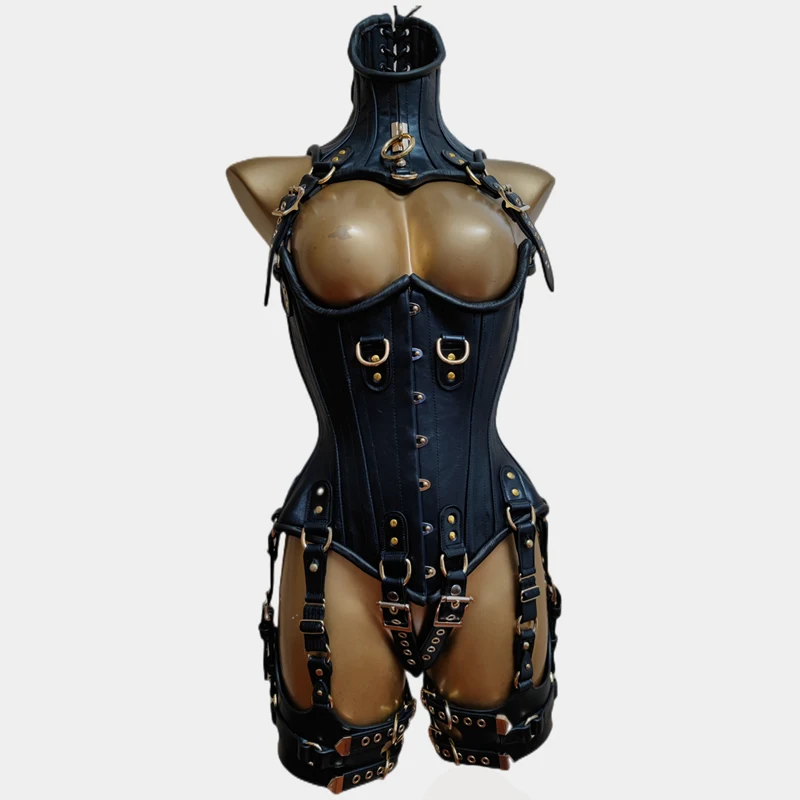 Annzley Equisite Luxury Genuine Cowhide Leather Corset Outfit Sexy Korsett Excellent Workmanship